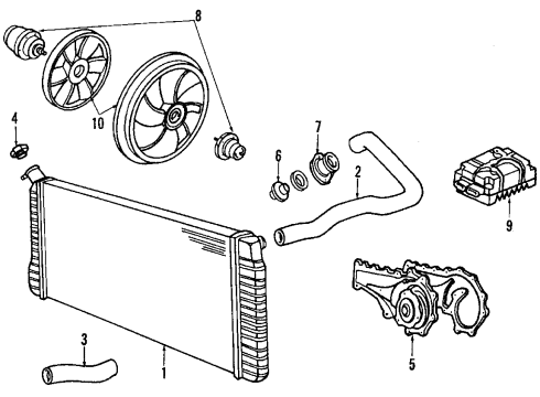 1987 Cadillac Seville Shield Diagram for 1638802