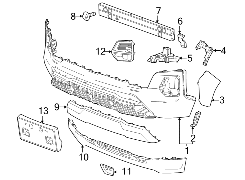 2023 Chevy Colorado BAR ASM-FRT BPR IMP Diagram for 84683749