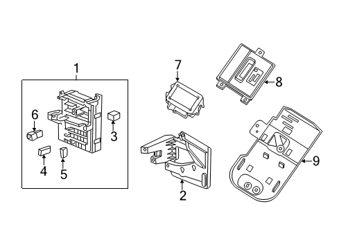 2011 Cadillac CTS Auxiliary Body Control Module Assembly Diagram for 22787940