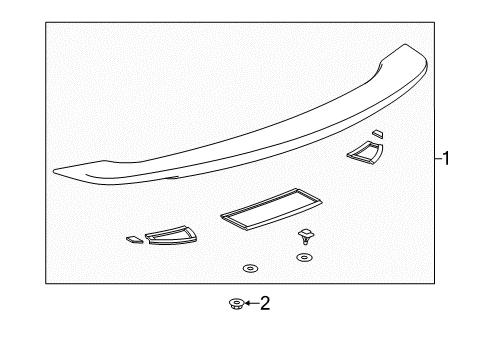 2015 Chevy Camaro Spoiler,Rear End Diagram for 23436343