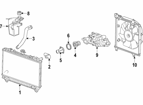 2015 Chevy Camaro Cooling System, Radiator, Water Pump, Cooling Fan Diagram 11 - Thumbnail