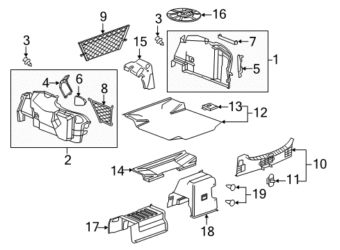 2013 Buick Regal Interior Trim - Rear Body Diagram 2 - Thumbnail