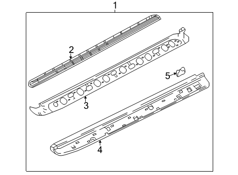 2000 GMC Yukon XL 2500 Cover,Asst Step Finish (LH) *Black Diagram for 12477819