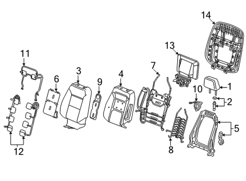 2022 Cadillac Escalade Cover Assembly, F/Seat Bk *Brandy Diagram for 84818809