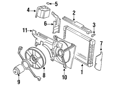 1987 Pontiac Grand Am Radiator & Components, Cooling Fan Diagram 3 - Thumbnail