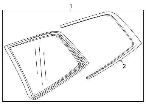 2023 Cadillac XT6 Glass & Hardware  Diagram