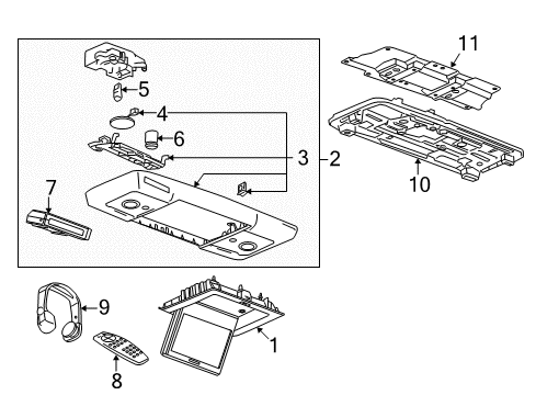 2014 Chevy Traverse Entertainment System Components Diagram 1 - Thumbnail