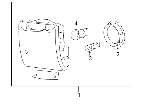 2010 Cadillac STS Bulbs Diagram 1 - Thumbnail