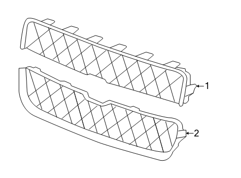 2007 Chevy Uplander Grille & Components Diagram