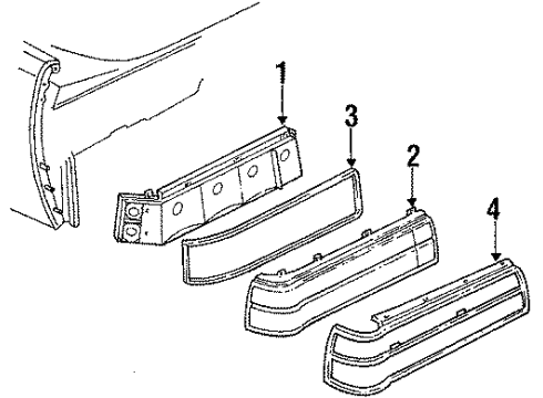 1984 Buick Electra Combination Lamps Diagram