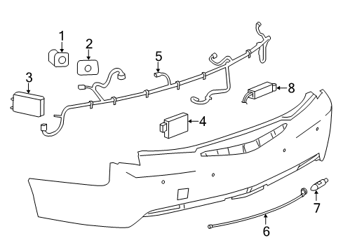 2016 Cadillac CT6 Rear Bumper Diagram 2 - Thumbnail