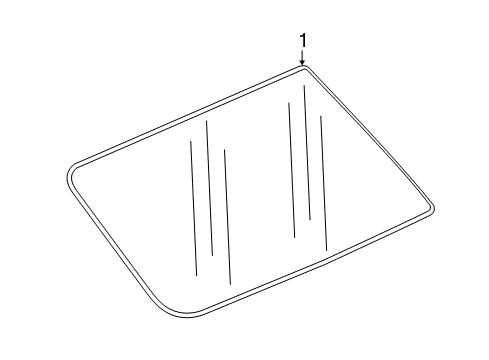 2023 GMC Acadia Glass & Hardware - Quarter Panel Diagram