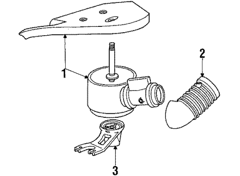 1985 Oldsmobile Firenza CLEANER A Diagram for 25095621