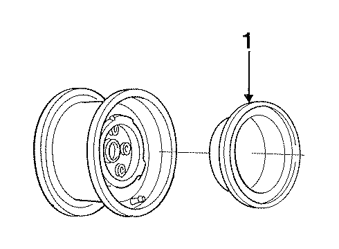 1991 Chevy C2500 Wheels, Covers & Trim Diagram 3 - Thumbnail