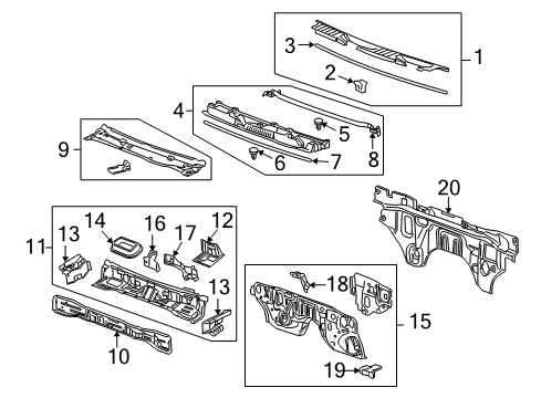 2010 Hummer H3T Reinforcement Assembly, Steering Column Support Bracket Diagram for 97245656