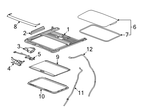 2010 Chevy Avalanche Sunroof, Body Diagram