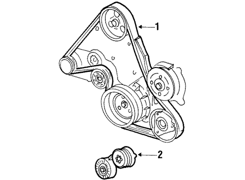 1996 Chevy Lumina Belts & Pulleys, Maintenance Diagram 2 - Thumbnail