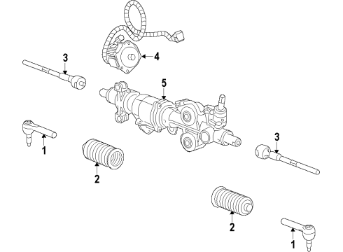 2009 Chevy Silverado 1500 P/S Pump & Hoses, Steering Gear & Linkage Diagram 5 - Thumbnail