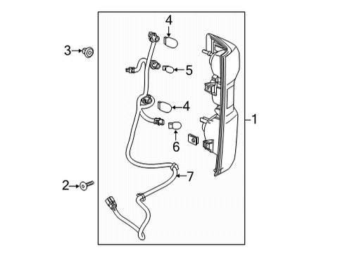 2020 Chevy Silverado 3500 HD Tail Lamps Diagram 3 - Thumbnail