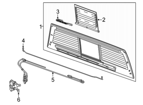 2020 Chevy Silverado 2500 HD Front Door Glass & Hardware Diagram 1 - Thumbnail