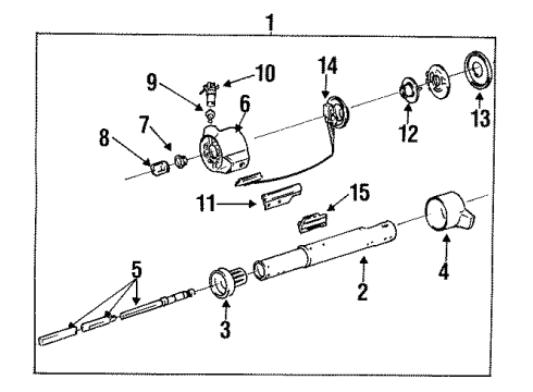 1990 Chevy Cavalier Housing Kit,Steering Column Diagram for 7841080