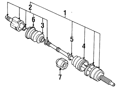 1998 Chevy Metro Front Wheel Drive Shaft Diagram for 30018140