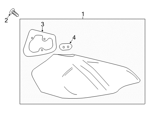 2017 Chevy Bolt EV Seal, Rear Body Structure Stop Lamp Diagram for 42529558