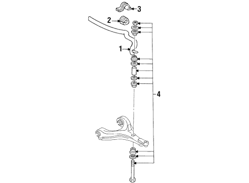 1998 Buick LeSabre Stabilizer Bar & Components - Front Diagram