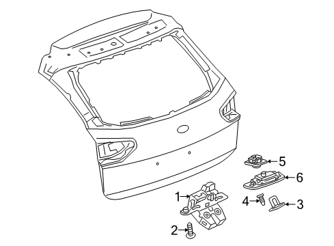 2020 Buick Regal TourX Lift Gate Diagram 3 - Thumbnail