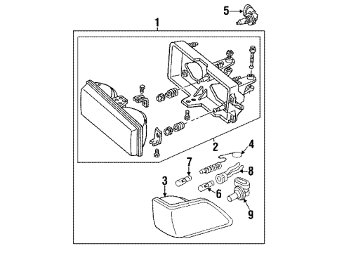 1994 Buick Century Headlamps, Electrical Diagram