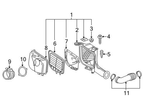 2006 Cadillac SRX Air Intake Diagram 2 - Thumbnail