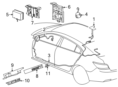 2014 Buick Regal Communication System Components Diagram