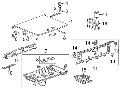 2013 Chevy Volt Interior Trim - Rear Body Diagram