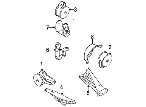 2000 Chevy Metro Bracket Diagram for 96060019