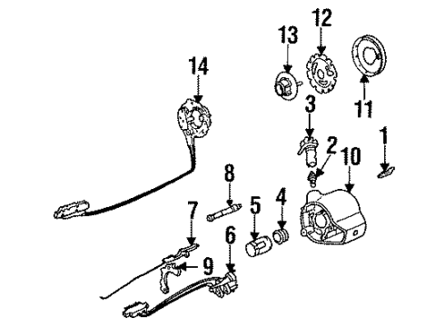 1989 Buick Century Steering Column, Steering Wheel Diagram 1 - Thumbnail