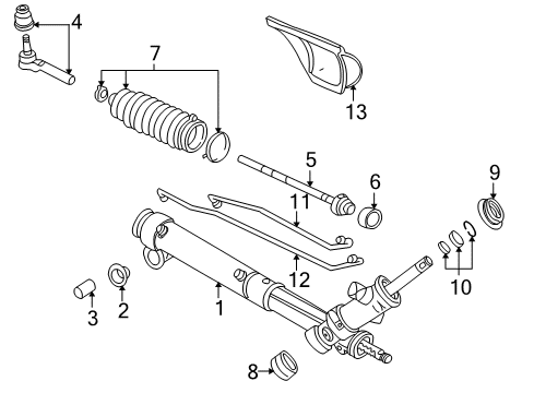 2001 Pontiac Montana P/S Pump & Hoses, Steering Gear & Linkage Diagram 2 - Thumbnail