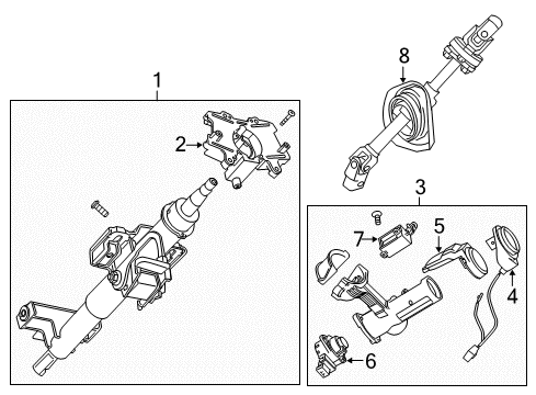 2014 Chevy Captiva Sport Steering Column, Steering Wheel Diagram 1 - Thumbnail