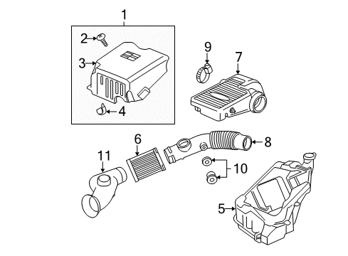 2008 Chevy Trailblazer Filters Diagram 1 - Thumbnail