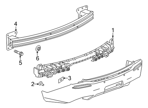 2022 Buick Enclave Bumper & Components - Rear Diagram 3 - Thumbnail