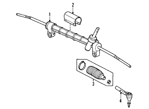 2005 Saturn Vue Steering Column & Wheel, Steering Gear & Linkage Diagram 4 - Thumbnail