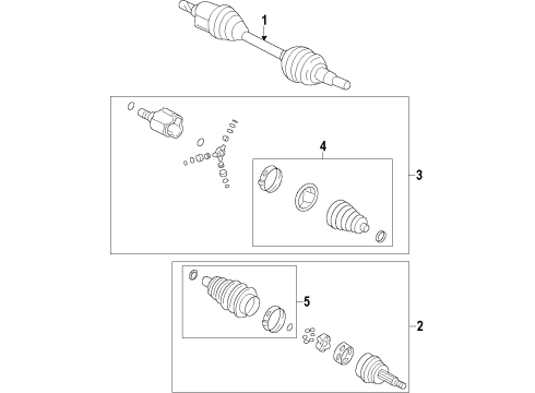 2015 Cadillac SRX Front Axle Shafts & Joints, Drive Axles Diagram