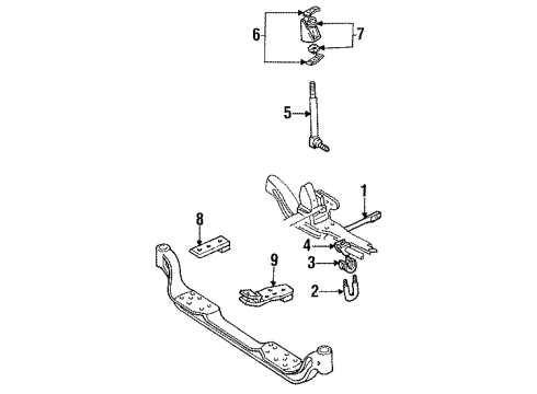 1991 Chevy K1500 Stabilizer Bar & Components - Front Diagram