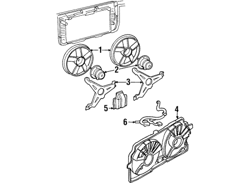 2000 Pontiac Grand Prix Cooling System, Radiator, Water Pump, Cooling Fan Diagram 2 - Thumbnail