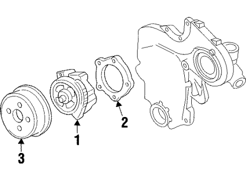 1997 Oldsmobile Cutlass Cooling System, Radiator, Water Pump, Cooling Fan Diagram 1 - Thumbnail