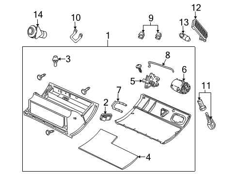 2006 Pontiac GTO Glove Box Diagram