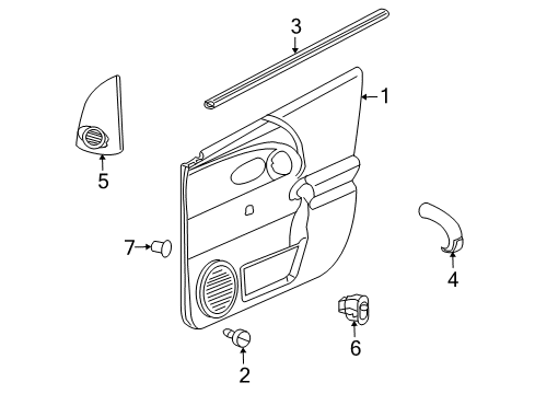 2007 Saturn Vue Interior Trim - Front Door Diagram 2 - Thumbnail