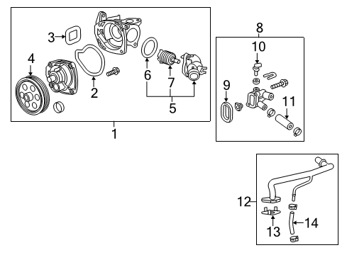 2018 Buick Regal Sportback Cooling System, Radiator, Water Pump, Cooling Fan Diagram 1 - Thumbnail