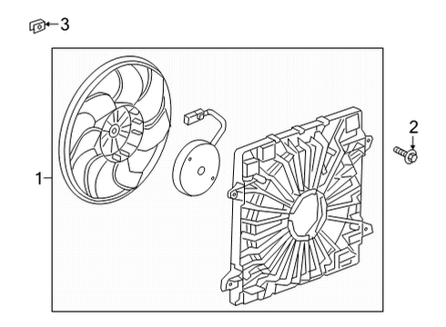 2024 Cadillac XT6 Cooling Fan Diagram 1 - Thumbnail