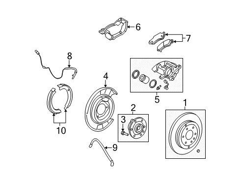 2009 Saturn Outlook Anti-Lock Brakes Diagram 4 - Thumbnail