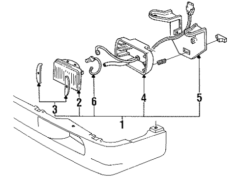 1993 GMC Typhoon Fog Lamps Diagram